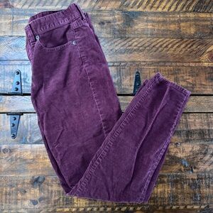 J Crew Women’s Stretch Corduroy Pants Burgundy sz 27 Perfect for Holidays!